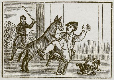 Perse ja pieni koira (kaiverrus) tekijältä English School