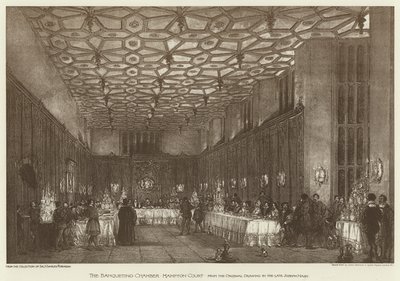 Juhlasali, Hampton Court (litho) tekijältä English School