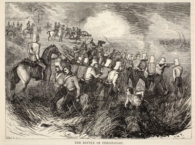 Ferozeshahin taistelu, kuva Cassells Illustrated History of Englandista tekijältä English School