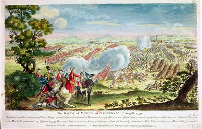 Mindenin taistelu Westfalenissa vuonna 1759 tekijältä English School