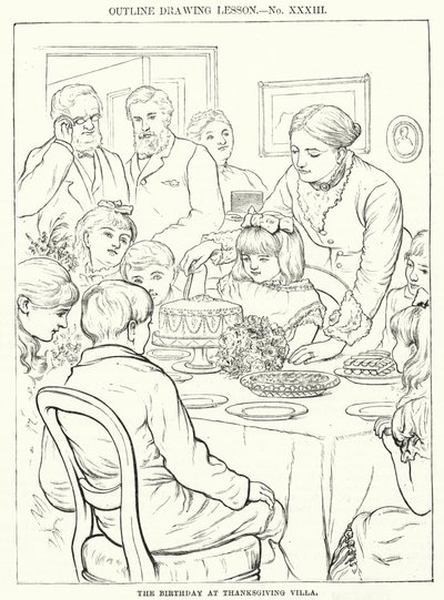 Syntymäpäivä Thanksgiving Villassa (kaiverrus) tekijältä English School