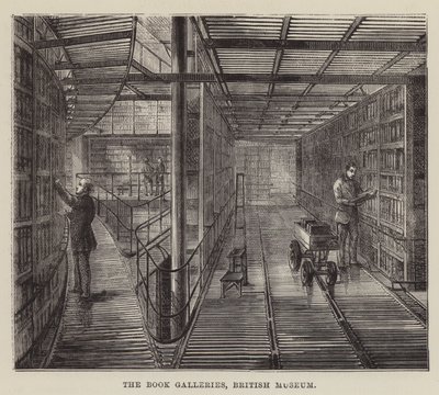 The Book Galleries, British Museum (kaiverrus) tekijältä English School