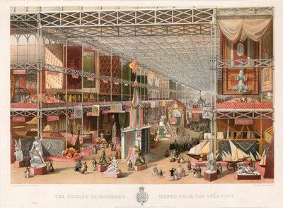 Brittiläinen osasto, Transeptistä katsottuna, suuri näyttely, 1851 tekijältä English School