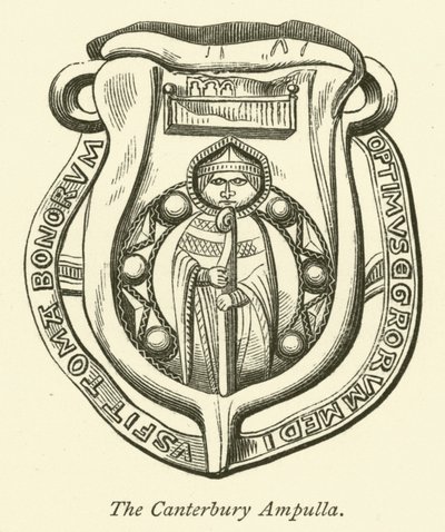 Canterburyn ampulla (kaiverrus) tekijältä English School