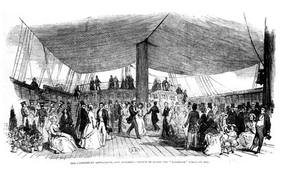 Canterbury Settlement, Uusi-Seelanti - luonnos Randolph Emigrant -laivalla, 1850 tekijältä English School