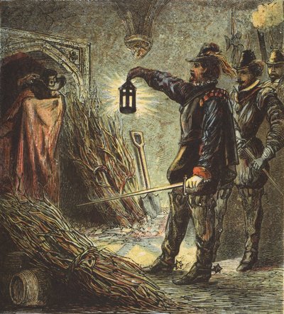 Guy Fawkesin vangitseminen, pubi. 1890 tekijältä English School