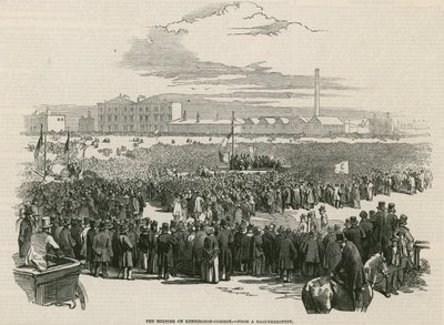 Chartistien kokous Kennington Commonilla vuonna 1848 tekijältä English School