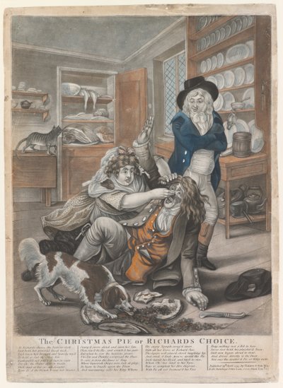 The Christmas Pie tai Richards Choice, 1795 (käsinvärinen kaiverrus) tekijältä English School