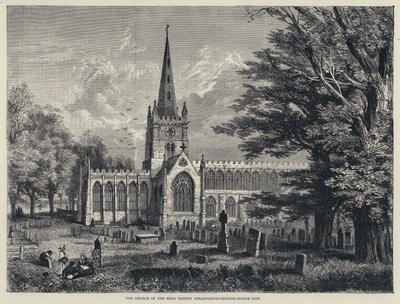 Pyhän kolminaisuuden kirkko, Stratford-upon-Avon, North Side (kaiverrus) tekijältä English School