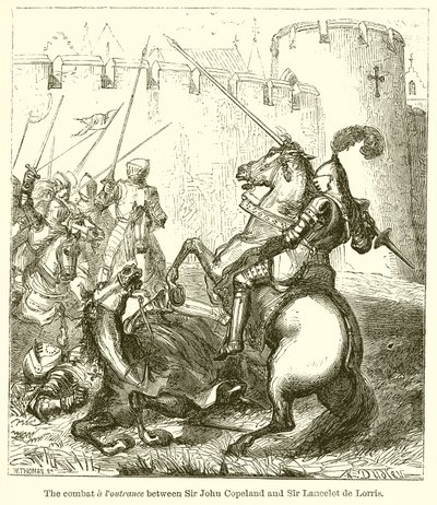 Combat & Foutrance Sir John Copelandin ja Sir Lancelot de Lorrisin välillä tekijältä English School