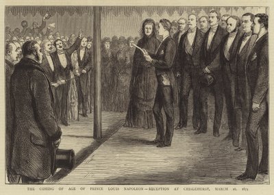 Prinssi Louis Napoleonin ikääntyminen, vastaanotto Chislehurstissa tekijältä English School