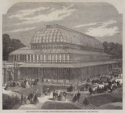 Konservatorio Royal Horticultural Societyn puutarhassa, South Kensington (kaiverrus) tekijältä English School