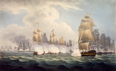 Commodore Dances Squadronin Ranskalaisten tappio Linoisin johdolla, 15. helmikuuta 1804, teoksesta The Naval Chronology of Great Britain, kirjoittanut J. Ralfe tekijältä English School
