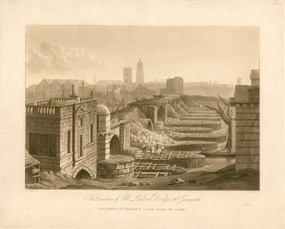 Old London Bridgen purku, 26. tammikuuta 1832 tekijältä English School