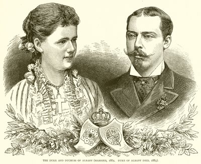 Albanyn herttua ja herttuatar (naimisissa, 1882. Albanyn herttua kuoli, 1884) tekijältä English School