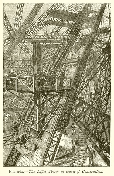 Eiffel-torni rakennusvaiheessa tekijältä English School