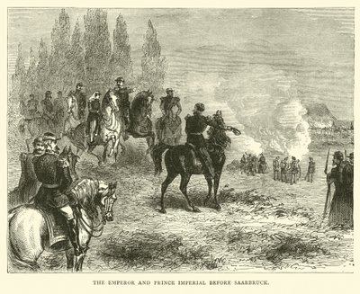 Keisari ja prinssi keisarillinen ennen Saarbrückiä, elokuuta 1870 tekijältä English School