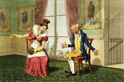 Expostulation, pub. kirjoittanut G. Humphrey, 1821 (värillinen etsaus) tekijältä English School