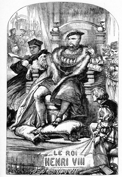 Kuningas Henry kahdeksannen elämän kuuluisa historia - kuvitus "" William Shakespearen valmiisiin teoksiin"" 1866 - Tämän painoksen kuvitukset ja yleinen muoto on lainattu Cassellin kuvitetusta Shakespearesta, joka julkaistiin Lontoossa tekijältä English School