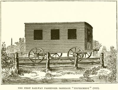 Ensimmäinen rautateiden matkustajavaunukoe (1825) tekijältä English School