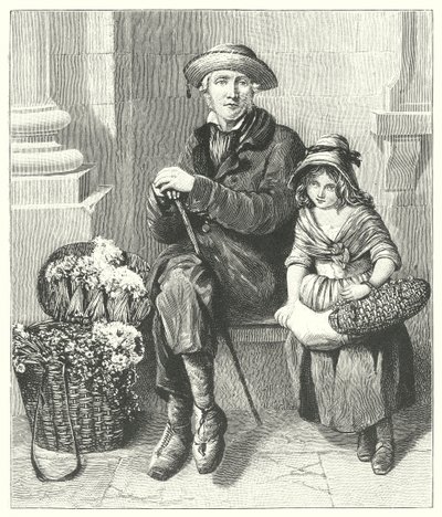 The Flower Gatheres (litografia) tekijältä English School