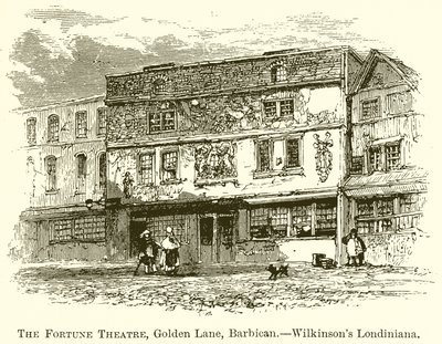 Fortune Theatre, Golden Lane, Barbican. - Wilkinsons Londiniana tekijältä English School