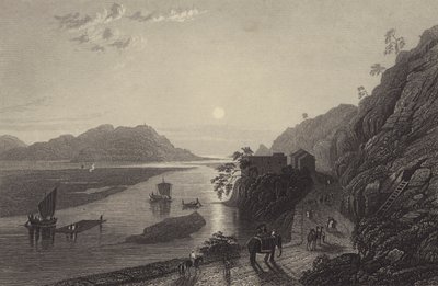 Ganges saapuu tasangolle Haridwarin lähellä (kaiverrus) (kaiverrus) tekijältä English School