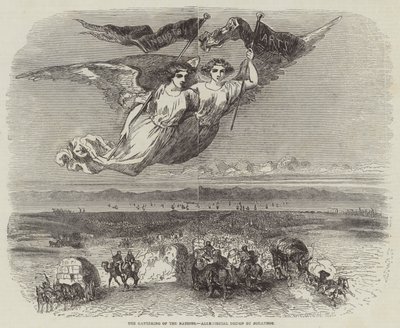 The Gathering of the Nations, allegorical Design by Johannot (kaiverrus) tekijältä English School