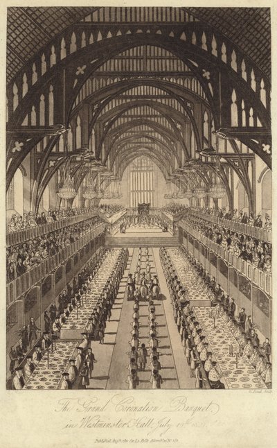 Grand Coronation Banketti Westminster Hallissa tekijältä English School