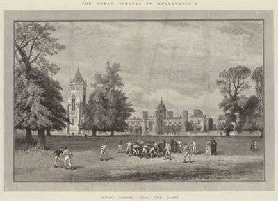 Englannin suuret koulut, Rugby School, läheltä (kaiverrus) tekijältä English School