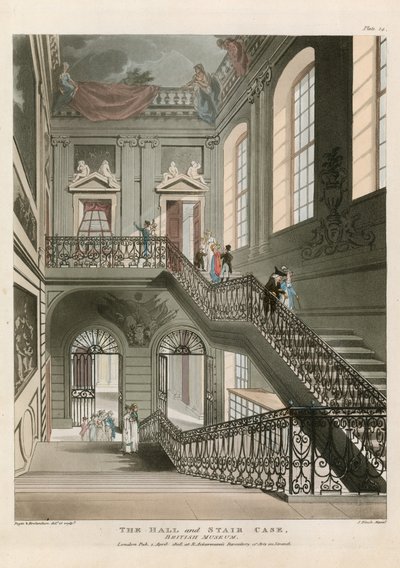 The Hall and Stair Case, British Museum tekijältä English School