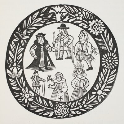 Adam Bellin historia, Cloughin huippu ja William of Cloudeslie, kuvitus John Ashtonin kirjasta Chap-books of the Eightenth Century, pub. 1882 tekijältä English School