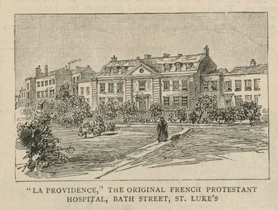 Hugenotit Englannissa: La Providence, alkuperäinen ranskalainen protestanttinen sairaala, Bath Street, St Lukes tekijältä English School