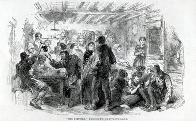 Keittiö, Fox-Court Grays Inn Lane, 1851 tekijältä English School