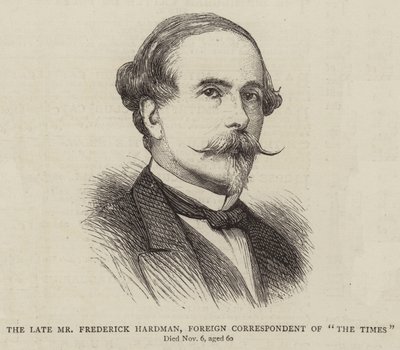 Edesmennyt Frederick Hardman, "The Timesin" ulkomaankirjeenvaihtaja (kaiverrus). tekijältä English School