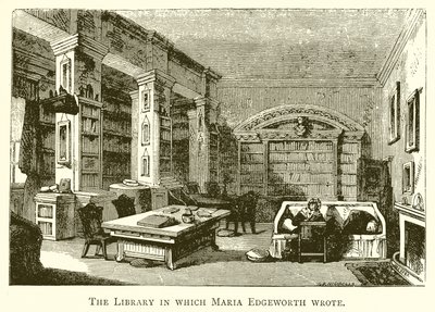 Kirjasto, jossa Maria Edgeworth kirjoitti tekijältä English School