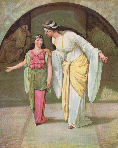 The Little Captive Maid (väri litho) tekijältä English School