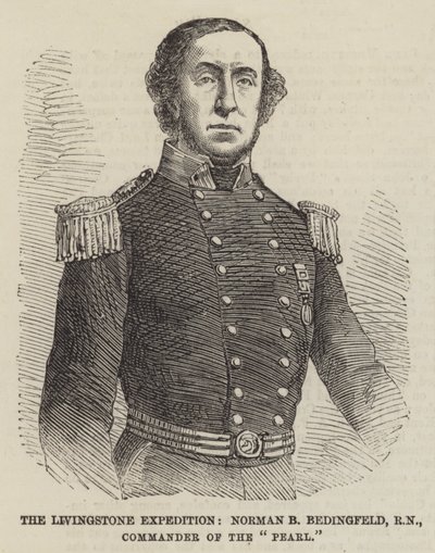 The Livingstone Expedition, Norman B Bedingfeld, RN, "Pearlin" komentaja (kaiverrus) tekijältä English School