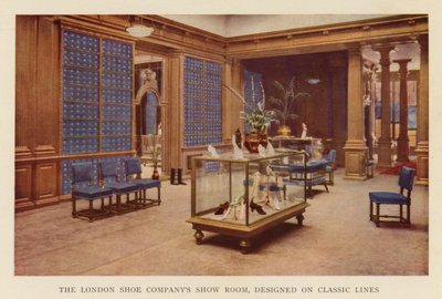 The London Shoe Companyn Show Room, suunniteltu Classic Lines (väri litho) tekijältä English School