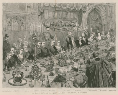 Lord Mayors -juhla Guildhallissa Lontoossa 9. marraskuuta 1887 tekijältä English School