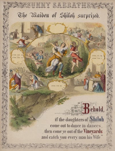 The Maiden of Shiloh yllättynyt (värillinen kaiverrus) tekijältä English School