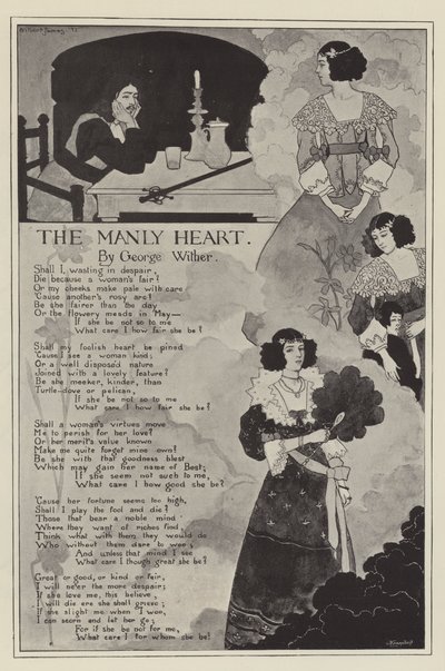 The Manly Heart, kirjoittanut George Wither (litho) tekijältä English School