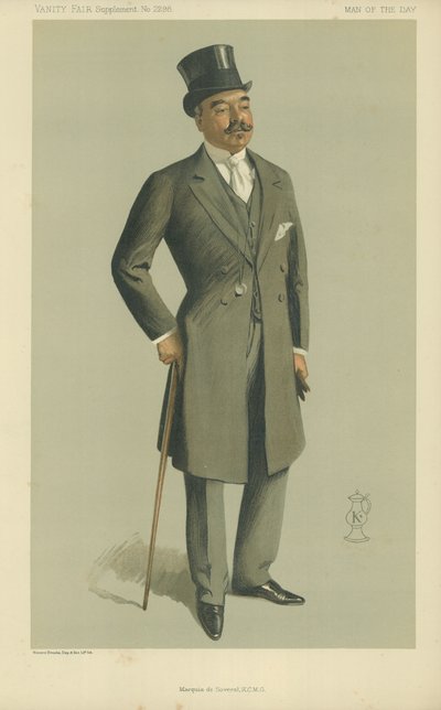 Marquis de Soveral, sarjakuva Vanity Fair -lehdestä, 13. marraskuuta 1912 tekijältä English School