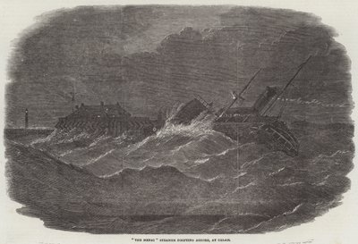 "The Menai" Steamer ajautumassa maihin, Calais