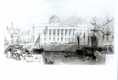 Uusi tullitalo, Liverpool, n. 1830 tekijältä English School