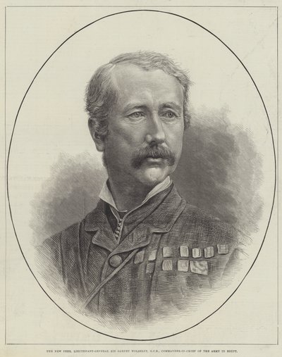 Uusi peer, kenraaliluutnantti Sir Garnet Wolseley, GCB, Egyptin armeijan komentaja (kaiverrus) tekijältä English School