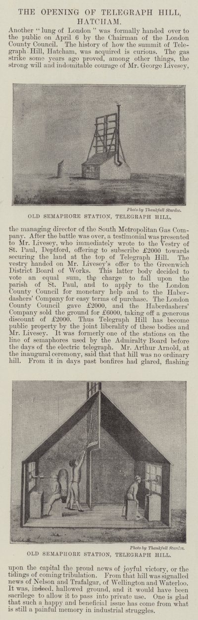 Telegraph Hillin avaaminen, Hatcham (kaiverrus) tekijältä English School