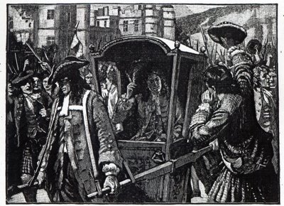 Edinburghin ihmiset saattoivat Hamiltonin herttua Holyroodin palatsiin vuonna 1706 tekijältä English School