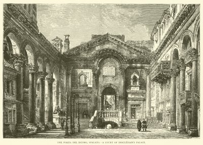 Piazza del Duomo, Spalato, Diocletianuksen palatsin hovi (kaiverrus) (kaiverrus) tekijältä English School