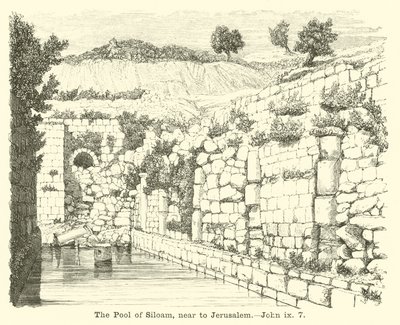 Siloamin lammikko, lähellä Jerusalemia, Johannes, ix, 7 tekijältä English School